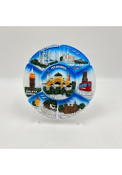 Ayasofya Temalı Kabartmalı Dekoratif Tabak Masa Ve Duvar Dekoru 15 Cm