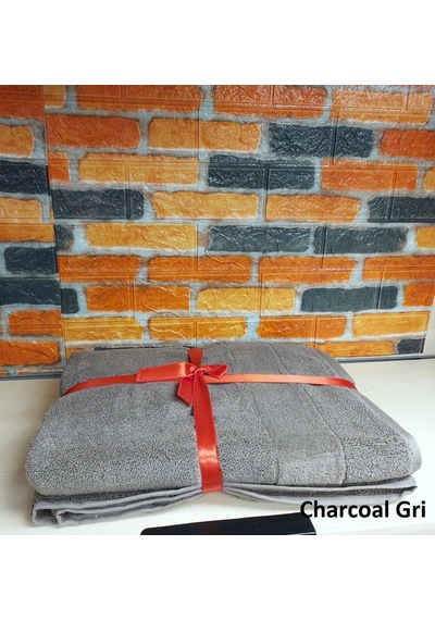 Özdilek Svv Border Kalın ve Süper Emici Yeni Seri Banyo Havlusu 76x147 - Charcoal Orta Gri