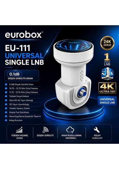 Eurobox Eu-111 Tekli Universal 4k Uydu Lnb
