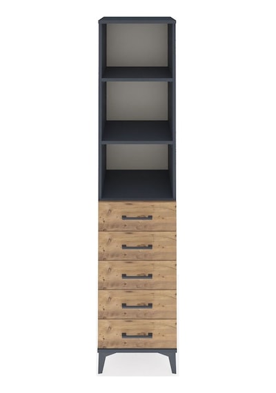 Hyperion Dolap 3 Raflı 5 Çekmeceli 44x44x195 Antrasit-çam Antrasit Hyperion Dolap 3 Raflı 5 Çekmeceli 44x44x195 Antrasit-çam Antrasit