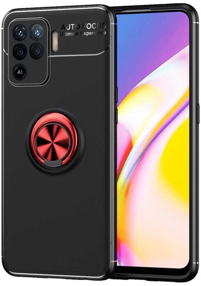 Oppo Reno 5 Lite Kılıf Yüzüklü Kamera Korumalı Range Ring Silikon Kılıf