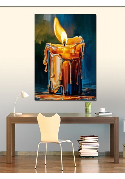 Kanvas Tablo Eriyen Mum 50cmx70cm