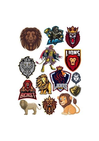 Aslan Sticker Set-12 14 Parça Telefon, Tablet, Defter, Laptop Sticker