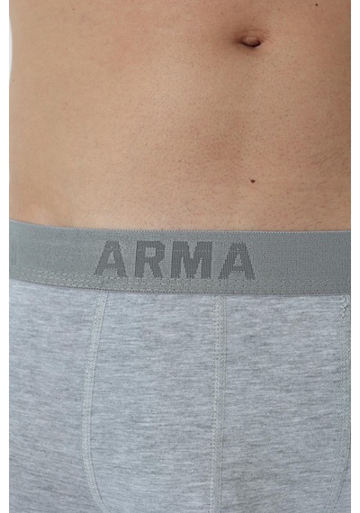 Arma Yıldız 3'lü Gri Erkek Boxer Likralı Esnek Kumaş-gri