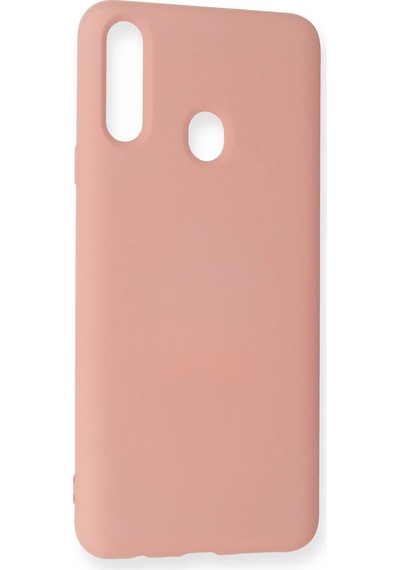 Cosmotex Newface Samsung Galaxy A20s Kılıf Nano İçi Kadife Silikon - Pudra