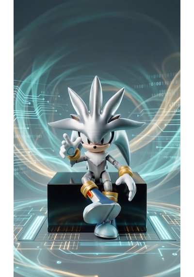 Silver Sonic Figür Oyuncak Hareketli Eklemli Pozlanabilir 20 Cm