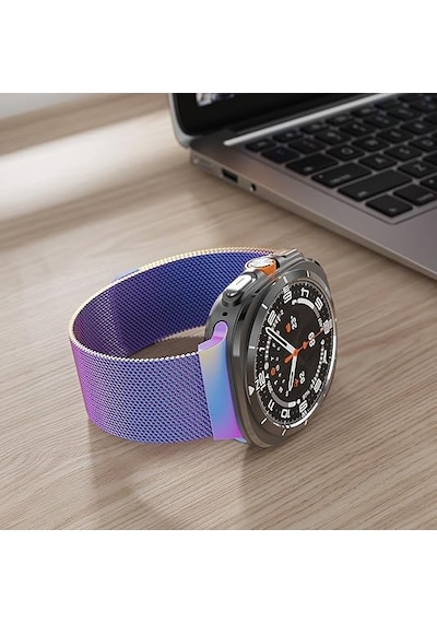 Samsung Uyumlu Galaxy Watch 7 Ultra 47mm Kordon Milano Loop Metal Kordon