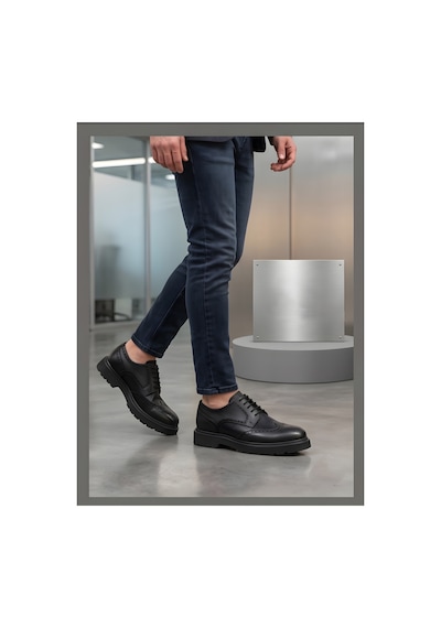Crc Ayakkabı Luxury Touch Siyah Deri Ayakkabı - Klasik & Casual Hybrid Stil