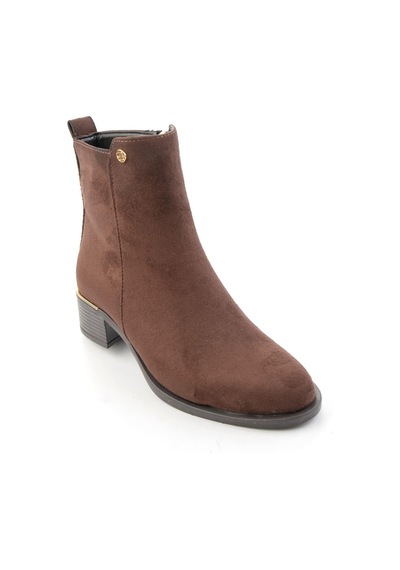 Bambi Kahve Süet Kadın Bot & Bootie K02823350072 Kahverengi