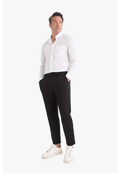 Defacto Jogger Fit Cepli Esnek Kumaş Düz Paça Pantolon T6317az25aubk27 Siyah