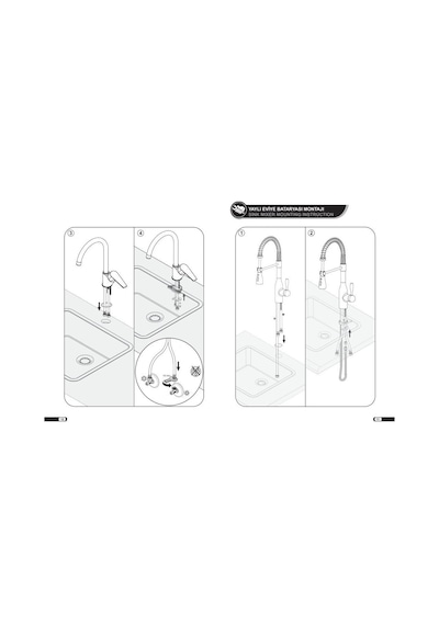Eca Quadrille Aplike Mutfak-Eviye-Eviye Bataryası 102107087 Eca