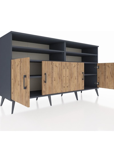 Hyperion Konsol 6 Raflı 4 Kapaklı 176x44x99 Antrasit-çam/aytaşı Antrasit-çam/aytaşı Hyperion Konsol 6 Raflı 4 Kapaklı 176x44x99 Antrasit-çam/aytaşı Antrasit-çam/aytaşı