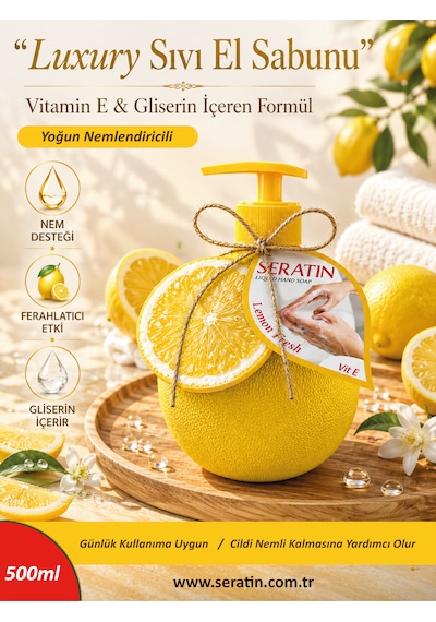 Seratin Liquid Hand Soap Lemon Fresh 500ml