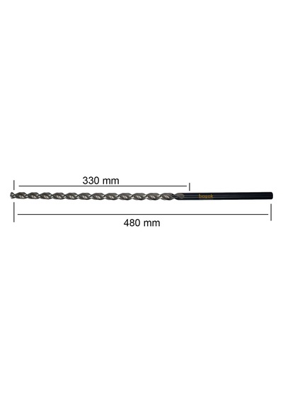 Ptg 12.5x480 Mm Ekstra Uzun Metal Matkap Ucu Hss Dın 1869 -3