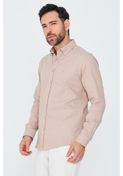 White Stone Açık Kahverengi %100 Pamuk Regular Fit Erkek Uzun Kollu Gömlek A.Kahverengi White Stone Açık Kahverengi %100 Pamuk Regular Fit Erkek Uzun Kollu Gömlek A.Kahverengi