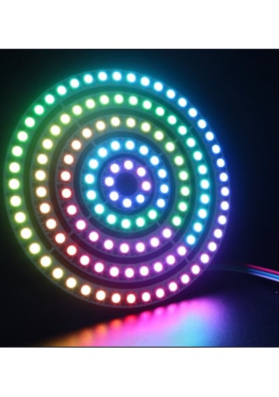 Ws2812b Matrix Ekran Rgb Led Ayrı Ayrı Adresli 8 Led Halka Led Matrix Dijital Esnek Ekran 5 Volt