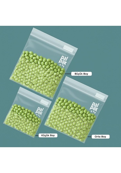 Zip Bag Kilitli Ve Çok Amaçlı Buzdolabı Poşeti 20 Adet 27x30 Cm