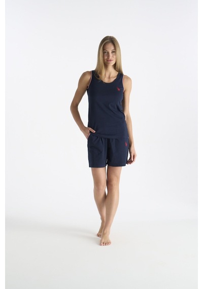 U.S. Polo Assn. U.s Polo Assn. 20205 Kadın Kalın Askılı Şortlu Pijama Takımı-lacivert