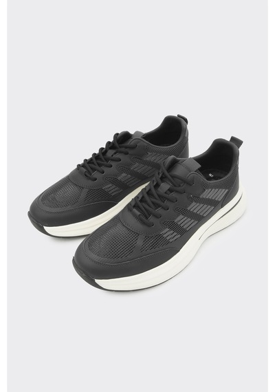 Derinet Comfort Taban Erkek Sneaker Siyah Beyaz Siyah Beyaz