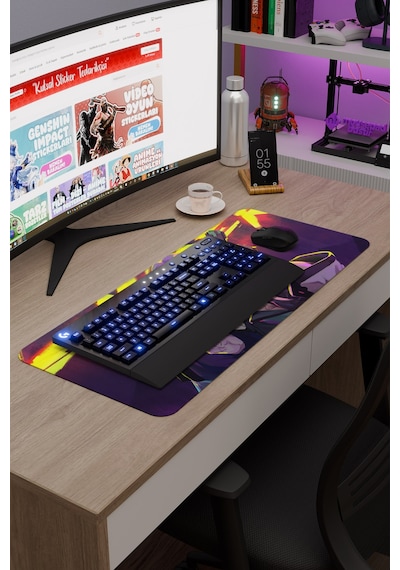 Cyberpunk Edgerunners Dikişli Kauçuk Oyuncu Mousepad V5 - 70x30 Xl Gaming Mouse Pad