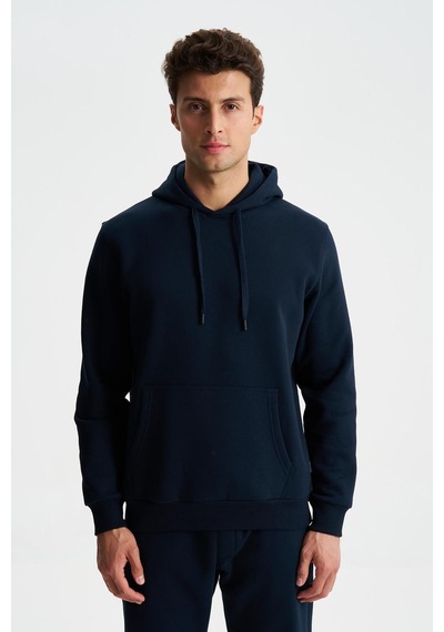 AR-MA Arma Şık Erkek Regular Fit Basic 3 İplik Şardonlu Kanguru Cepli Kapüşonlu Sweatshirt 001