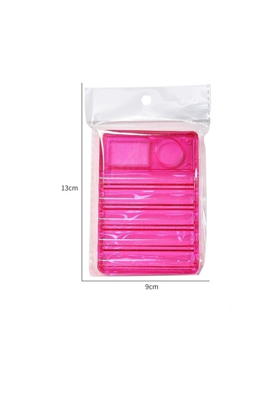 Mini Manikür Protez Tırnak Fırça Standı Ve Renk Paleti Pembe