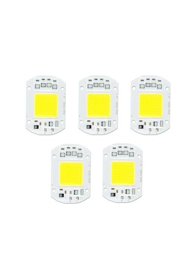 Powerled Cob Led 100w 220v Ac Projektör Çip Beyaz Işık 5 Adet