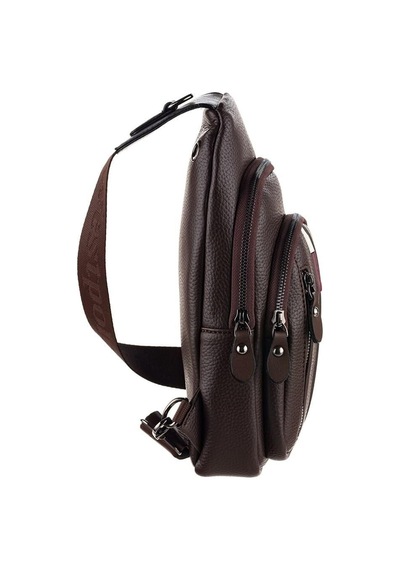 Westpolo Vegan Deri Unisex Çapraz Göğüs Ve Omuz Çantası Body Bag - 7006 Kahverengi