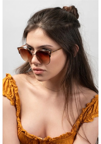 Daniel Klein Dk4256p-2 Kahverengi Cat Eye Kadın Güneş Gözlüğü