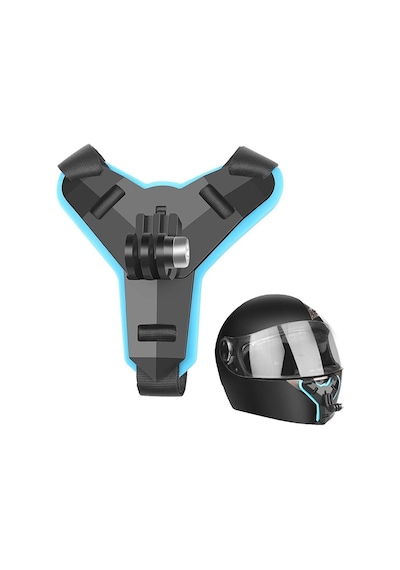 Techmaster Gopro Aksiyon Kamera Kask Alt Çene Bağlantı Aparatı Mavi Mavi - Siyah