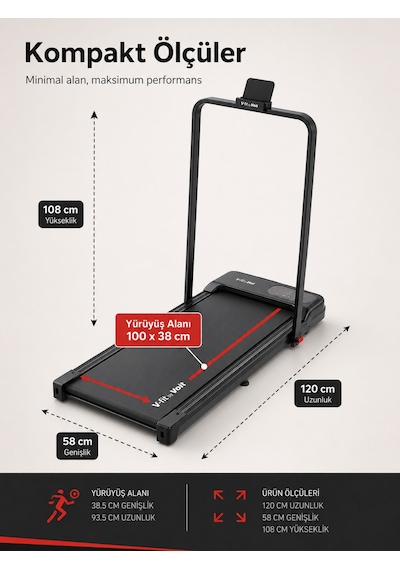 Voit Premium Compact Katlanabilir Koşu Bandı