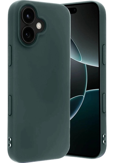 Apple Uyumlu iPhone 17 First Silikon Koyu Yeşil