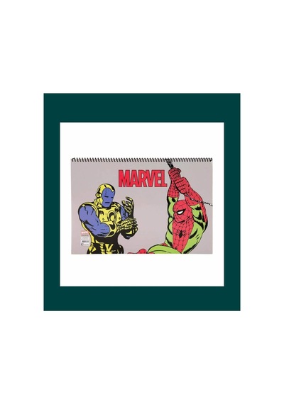 25x35 Cm 15 Yaprak Resim Defteri Üstten Açılmalı Perfore Kopartılabilir Sayfalar Marvel Çok Renkli