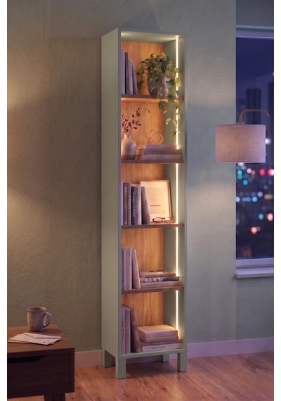 Robin Home Prime 5 Raflı Neon Led Işıklı Dar Alan Kitaplık Ahşap Ayaklı Sepet-ıhlamur Yeşili 183cm Yeşil Robin Home Prime 5 Raflı Neon Led Işıklı Dar Alan Kitaplık Ahşap Ayaklı Sepet-ıhlamur Yeşili 183cm Yeşil