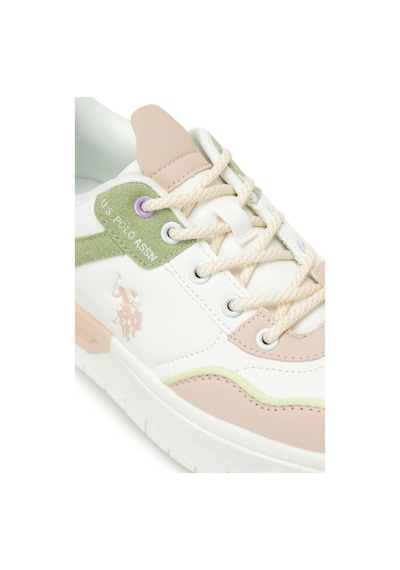 U.s. Polo Assn. Candy 5fx 101946942 Kadın Sneaker Ayakkabı Bej Beyaz Yeşil 36-40 Bej