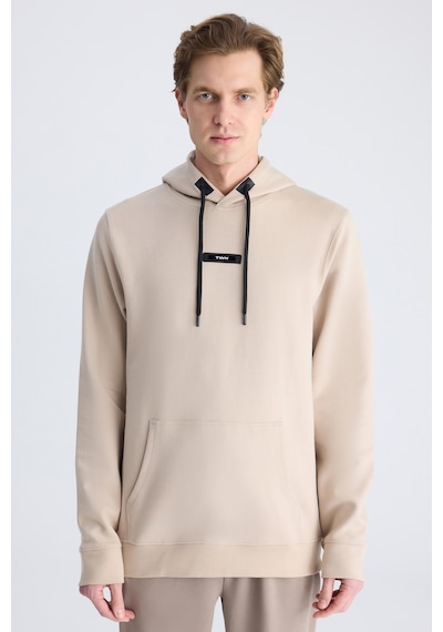 Twn Slim Fit Bej Düz Örgü Pamuklu Sweatshirt 5ece247020042 Bej