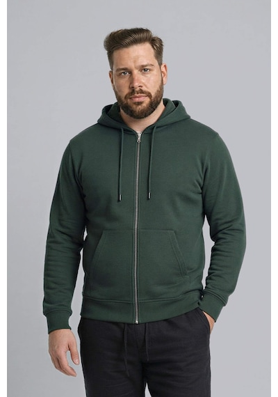 Defacto Büyük Beden Kapüşonlu Fermuarlı Sweatshirt H2059AX26SP