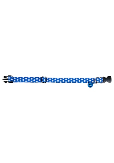 Desenli Zilli Ayarlanabilir Kedi Boyun Tasması 22-30 Cm Lacivert-18481