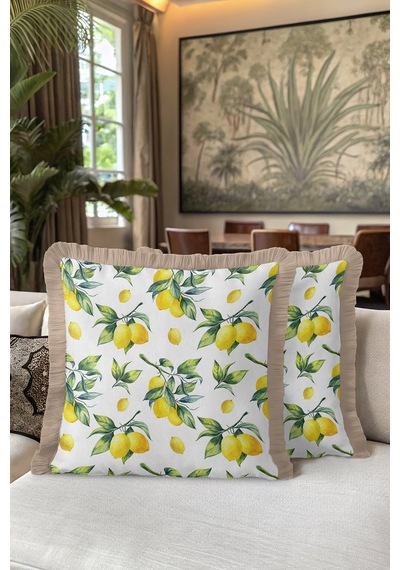 Limon Bahçesi Saçaklı Yastık Kılıfı - Akdeniz Esintisi Modern Yeşil Sarı Püsküllü Kırlent Kılıfı Doğumu Açık Gri Limon Bahçesi Saçaklı Yastık Kılıfı - Akdeniz Esintisi Modern Yeşil Sarı Püsküllü Kırlent Kılıfı Doğumu Açık Gri