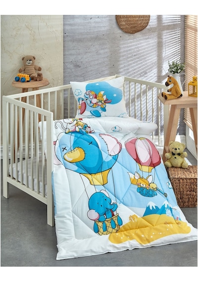 Komfort Home V12 %100 Pamuklu Silikon Elyaf Bebek Yorgan Seti