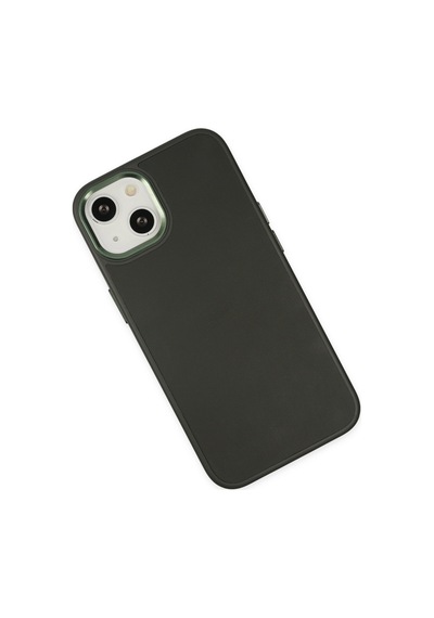 Apple iPhone Uyumlu, 14 Plus Kılıf Asya Deri Silikon - Koyu Yeşil