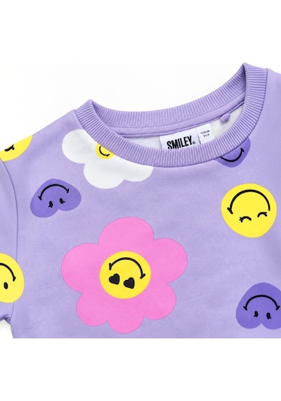 Sea Bubbles Smile Kız Çocuk Taytlı Takım Lila