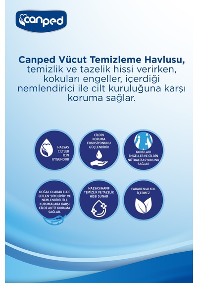 Vücut Temizleme Mendili 48 Li X 3 Adet 144 Yaprak XL