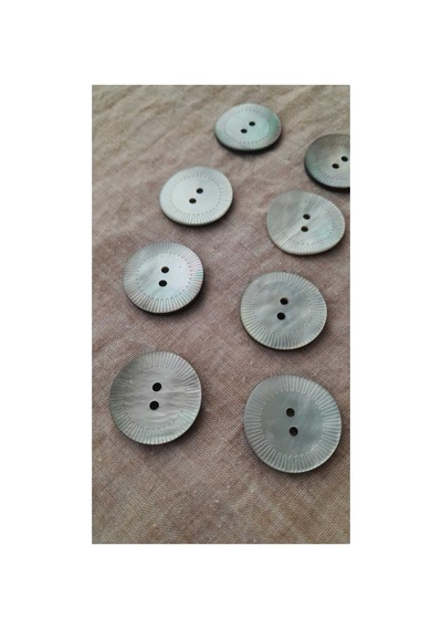 Doğal Agoya Hakiki İnci Midye Kabugu Düğme 20 Mm 8 Adet