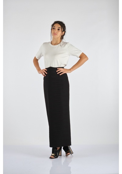 Garni Minimalist Maxi Etek - Yüksek Bel, Günlük & Şık Bordo