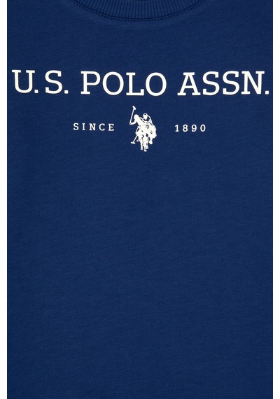 U.S. Polo Assn. Erkek Çocuk İndigo Bisiklet Yaka Sweatshirt 50313900-VR028
