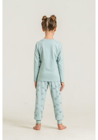 Rolypoly Anne Kız Who Needs A Hug Yeşil Uzun Kol Pijama Takım Rp3902-a-v2 Rp3902-a-v2