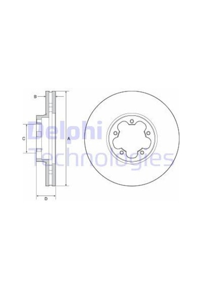 DELPHI BG9142C FREN DİSKİ ÖN TRANSIT V363 14- 2.2 TDCI ÇİFT TEKER