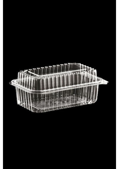 Plastik Kapaklı Sızdırmaz Saklama Kabı 500 Ml Yüksek Kapak 100 Lü Set Tek Kullanımlık Gıda Kabı
