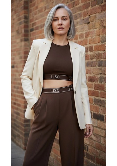 Byemelika Süet Blazer Bej Ekru